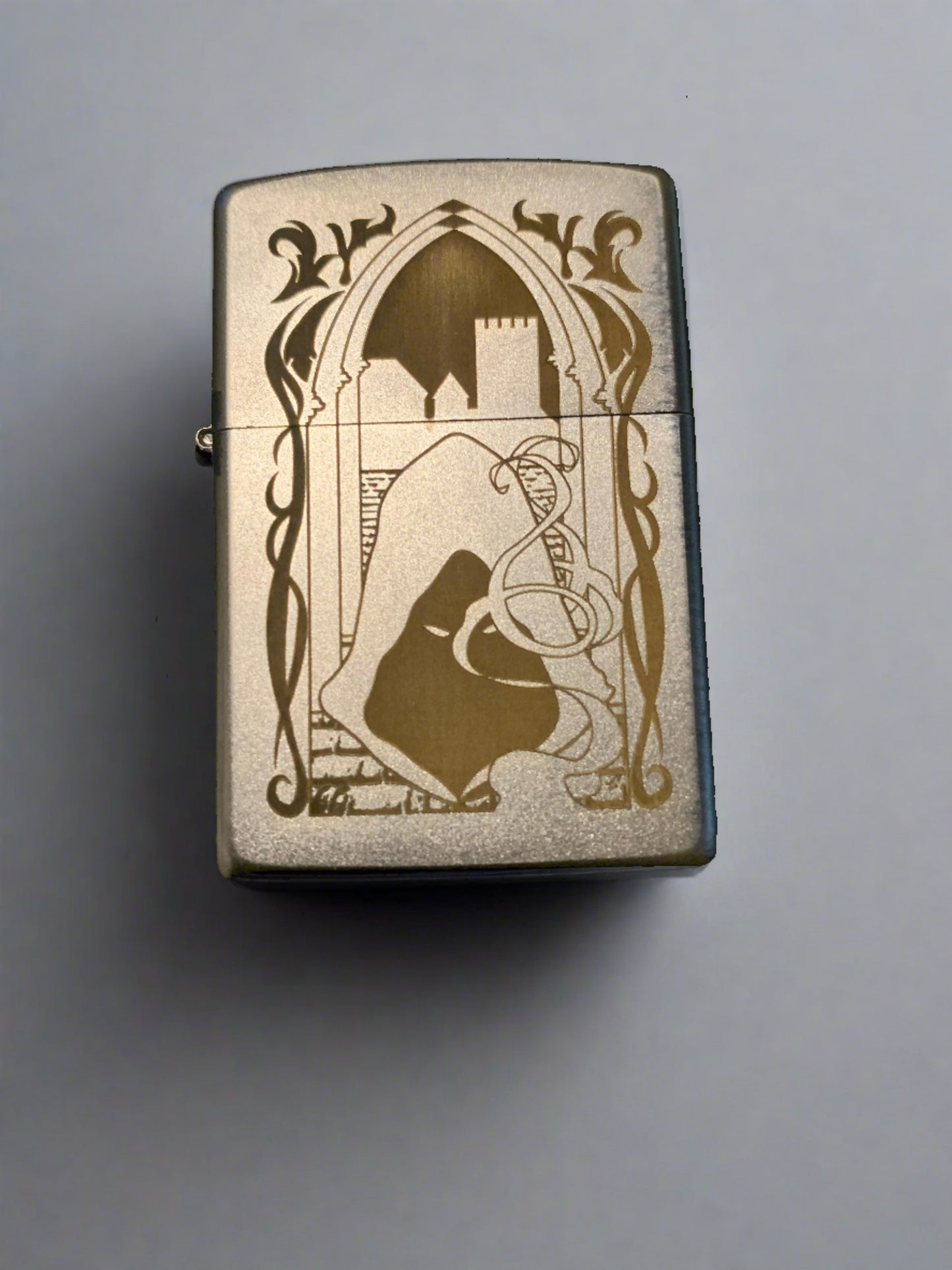 Gothic Crow Engraved Lighter