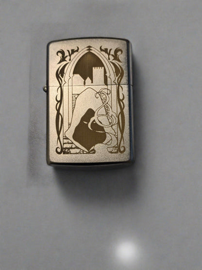 Gothic Crow Engraved Lighter