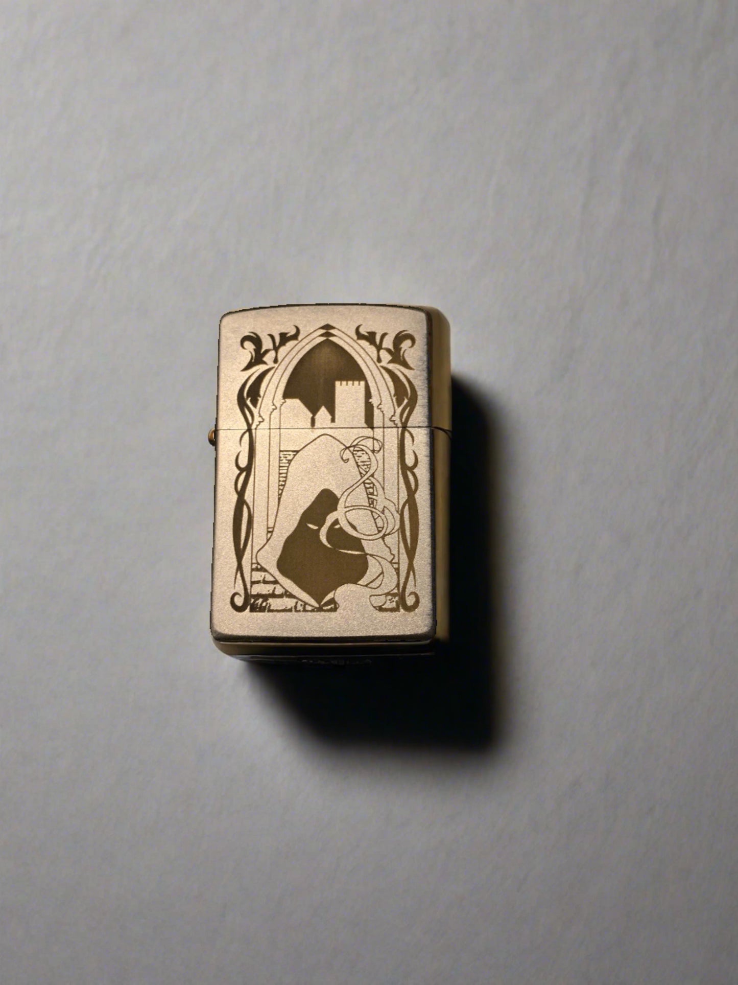 Gothic Crow Engraved Lighter