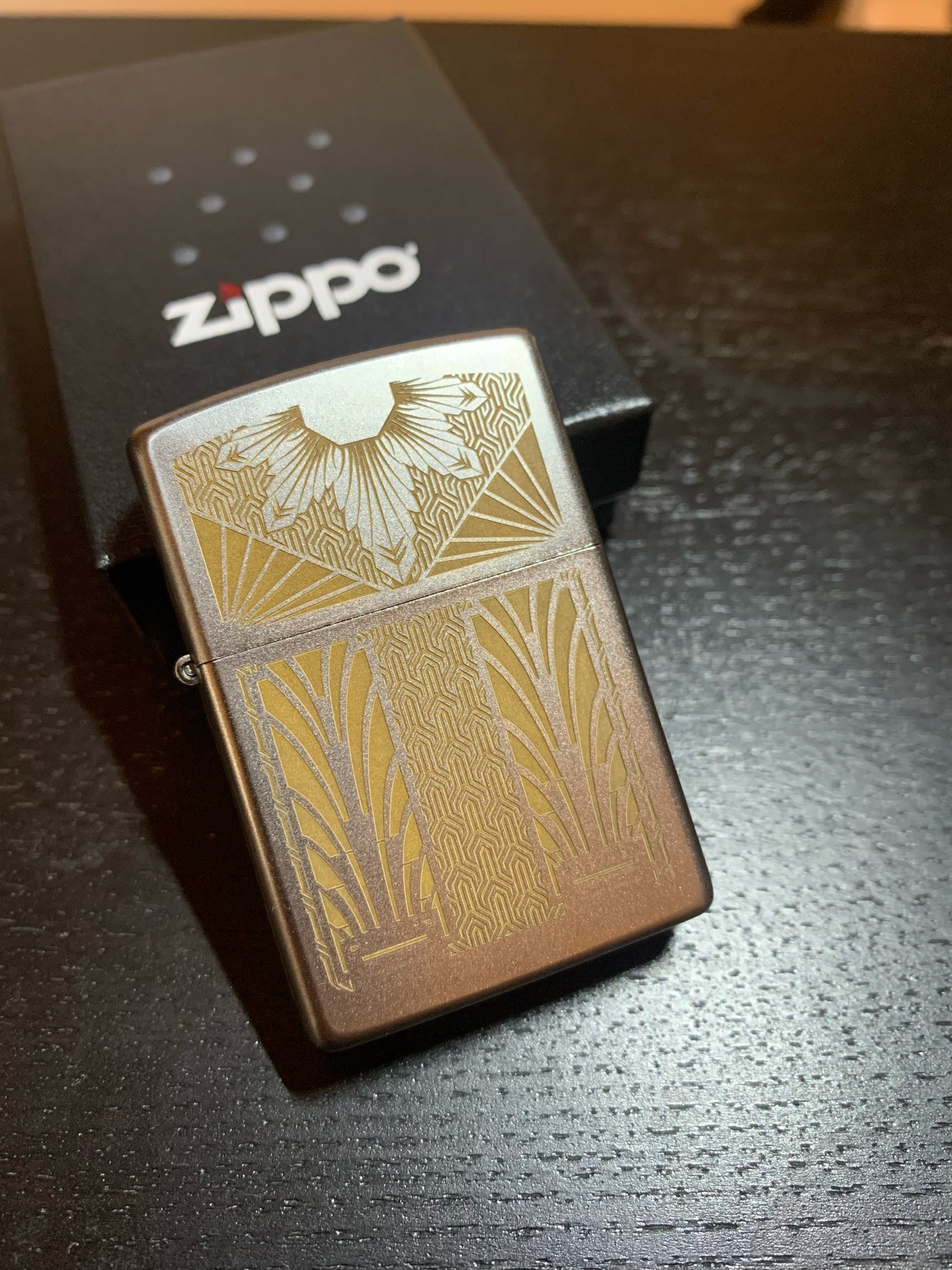 Art Deco Engraved Lighter